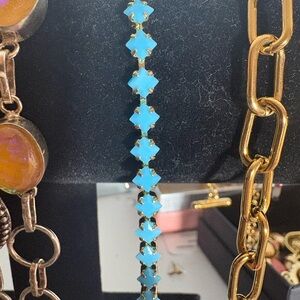 Elegant Gold and Blue Bracelet